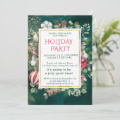 Waterverf groen, kerstbubbels, eucalyptus kaart (Staand voorkant)