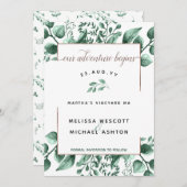 Waterverf Groen Koper Modern Elegant #bruiloft Save The Date (Voorkant / Achterkant)