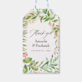 Waterverf groen kristal bruiloft cadeaulabel (Voorkant)