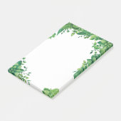Waterverf groen loof. Groene botanische Post-it® Notes (Schuin)