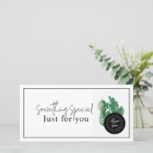 Waterverf Groen Plant Cadeaubon (Staand voorkant)