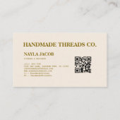 Waterverf Groen & Terracotta Handgemaakte Kleding Visitekaartje (Achterkant)