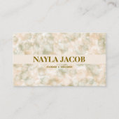 Waterverf Groen & Terracotta Handgemaakte Kleding Visitekaartje (Voorkant)