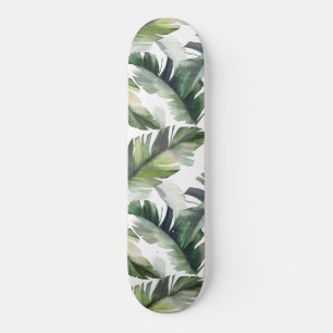 Waterverf Groen Tropisch Vloeiingspatroon  Skateboard