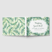 Waterverf groen varen bladeren bruiloft gastenboek (Volledig)