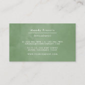Waterverf groen visitekaartje (Achterkant)