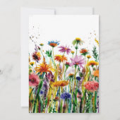 Waterverf GroenBloemen 40e geboortedag Kaart (Achterkant)