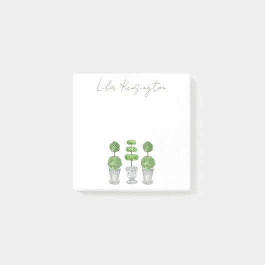 Waterverf groene agenda post-it® notes (Voorkant)