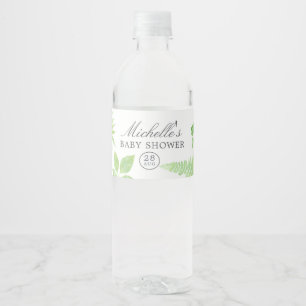 Waterverf Groene Baby Shower Waterfles Etiket