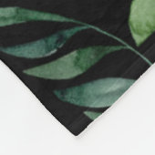 Waterverf groene bladeren    fleece deken (Hoek)