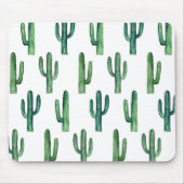 Waterverf groene cactus. Botanische cactussen Muismat (Voorkant)