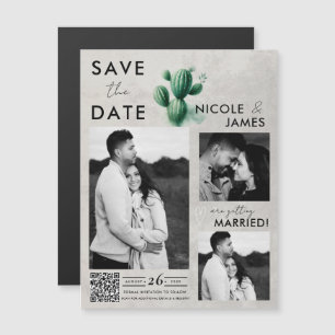 Waterverf Groene Cactus Trouw Save the Date