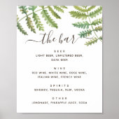 Waterverf groene drinken voor bladbladbruiloft poster (Voorkant)