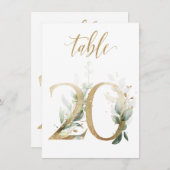 Waterverf Groene en goudvulling, Tabel nummer 20 Kaart (Voorkant / Achterkant)