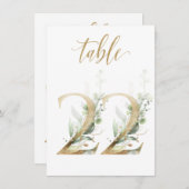 Waterverf Groene en goudvulling, tabel nummer 22 Kaart (Voorkant / Achterkant)