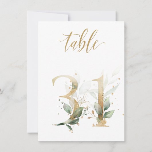 Waterverf Groene en goudvulling, tabel nummer 31 Kaart (Voorkant)