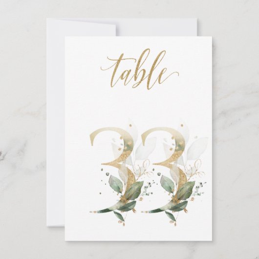 Waterverf Groene en goudvulling, tabel nummer 33 Kaart (Achterkant)