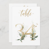 Waterverf Groene en goudvulling, Tabel nummer 34 Kaart (Voorkant / Achterkant)