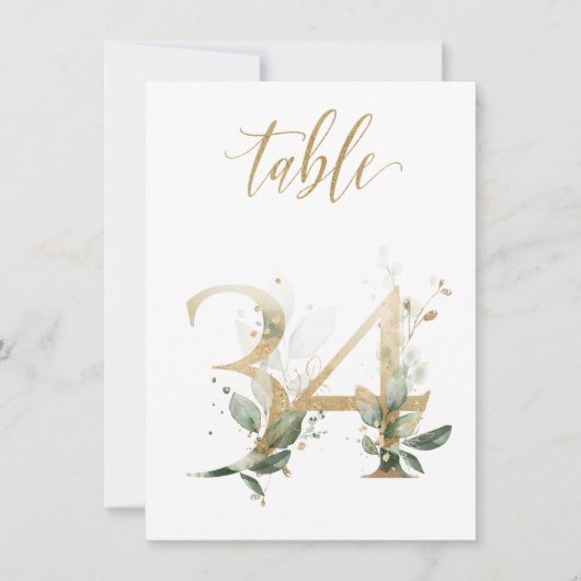 Waterverf Groene en goudvulling, Tabel nummer 34 Kaart (Voorkant)