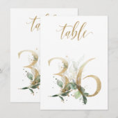 Waterverf Groene en goudvulling, tabel nummer 36 Kaart (Voorkant / Achterkant)