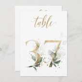 Waterverf Groene en goudvulling, tabel nummer 37 Kaart (Voorkant / Achterkant)