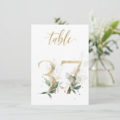 Waterverf Groene en goudvulling, tabel nummer 37 Kaart (Staand voorkant)