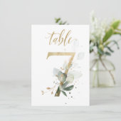 Waterverf Groene en goudvulling, Tabel nummer 7 Kaart (Staand voorkant)