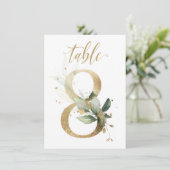 Waterverf Groene en goudvulling, Tabel nummer 8 Kaart (Staand voorkant)