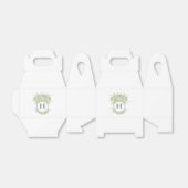 Waterverf Groene en Witte Hydrangea Crest Bedankdoosjes (Uitgevouwen)