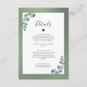 Waterverf Groene Eucalyptus Details Informatiekaartje (Voorkant)