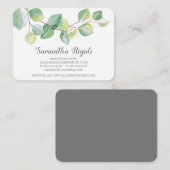 Waterverf Groene Eucalyptus Visitekaartje Informatiekaartje (Voorkant / Achterkant)