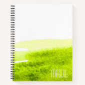 Waterverf groene gras minimale notitieboek (Voorkant)