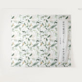 Waterverf Groene Huwelijksfotoprop Backdrop Wandkleed (Voorkant (horizontaal))