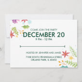 Waterverf Groene kerstfeestdag Kaart (Achterkant)