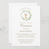 waterverf groene krans eerste communie kaart (Voorkant / Achterkant)