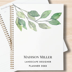 Waterverf Groene Landschapsontwerper Planner