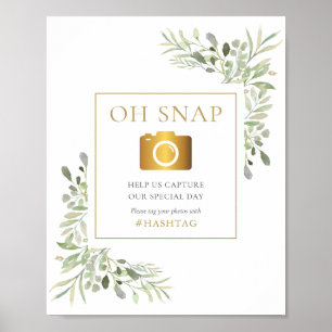 Waterverf Groene Oh Snap Bord Poster