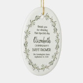 Waterverf Groene olievloed Baby shower Keepomwille Keramisch Ornament (Rechts)