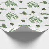 Waterverf Groene Olijven en Olijftakken Cadeaupapier (Hoek)