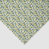 Waterverf groene olijven en takken patroon tissuepapier (Detail)