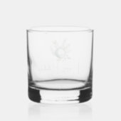 Waterverf Groene Ornament Trendy Holiday Party Whisky Glas (Achterkant)