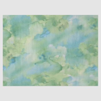 Waterverf Groene retro Tissuepapier