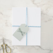 Waterverf Groene Streep Bow Gift Labels Cadeaulabel (Met Touw)