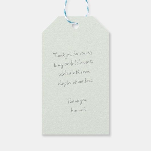 Waterverf Groene Streep Bow Gift Labels Cadeaulabel (Achterkant)