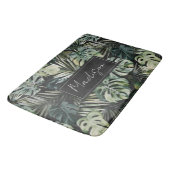 Waterverf groene tropische bosbladeren badmat (Gekanteld)
