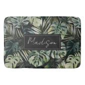 Waterverf groene tropische bosbladeren badmat (Voorkant)