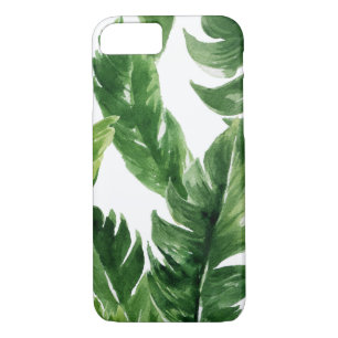 Waterverf Groene Tropische Lagen Patroon iPhone 8/7 Hoesje