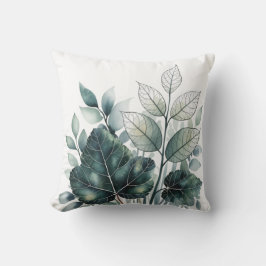 Waterverf Groene Tropische Lagen Patroon Kussen