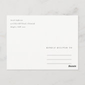 Waterverf groene varen gebladerte dank u bruiloft briefkaart (Achterkant)