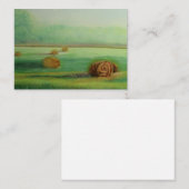 Waterverf Groene weide hooivelden Notitiekaartje (Voorkant / Achterkant)